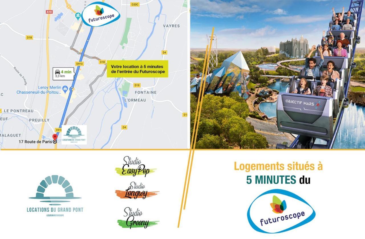 Locations Du Grand Pont - Appart Hotel Poitiers - Futuroscope Chasseneuil-du-Poitou Eksteriør billede
